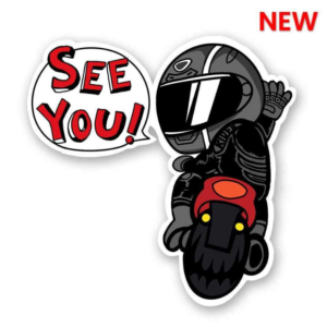 see you bike sticker